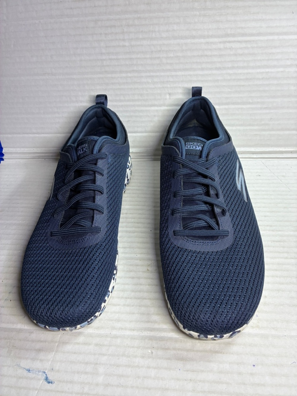 Skechers Navy Mesh Lace-Up Walking Shoes USED